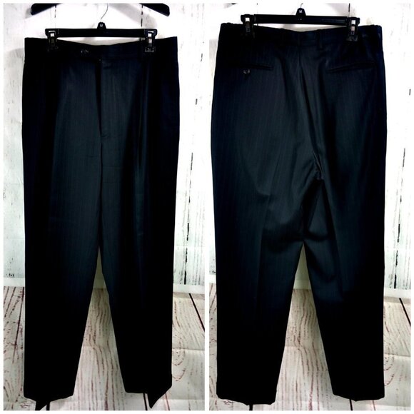 Jos A Bank 1905 41L Deep Blue Striped 2pc Suit - Picture 10 of 16